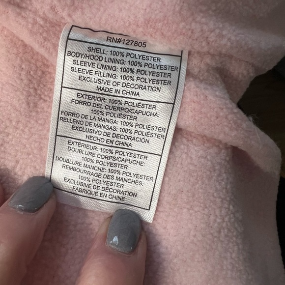 DKNY Little Girls Hooded Fleece Lined Jacket, NWT - Picture 12 of 12